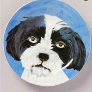 Anthropologie-Carole Akins Furry Friends Dessert Plate